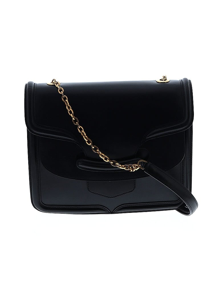 Alexander McQueen 100% Leather Solid Black Leather Shoulder Bag One size - photo 1