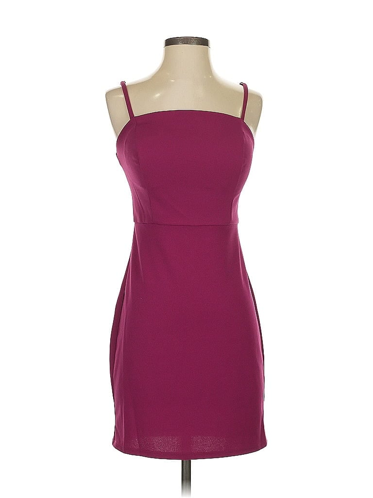 Pre-owned Crystal Sky Cocktail Dress In Burgundy