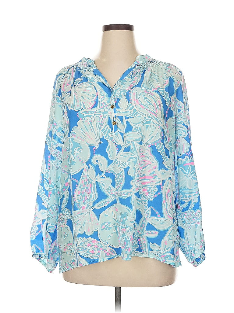Blouse Long Sleeve By Lilly Pulitzer In Multi-colored, Size: Xs