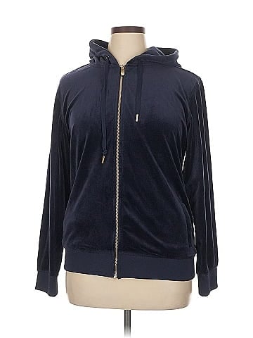 White Mark Zip Up Hoodie (view 1)