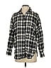 Gap 100% Cotton Plaid Black Long Sleeve Button-Down Shirt Size S - photo 1