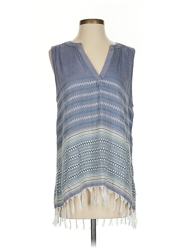 Click to view more detailed imagery on our partner's website Pre-owned Dylan Sleeveless Blouse In Blue