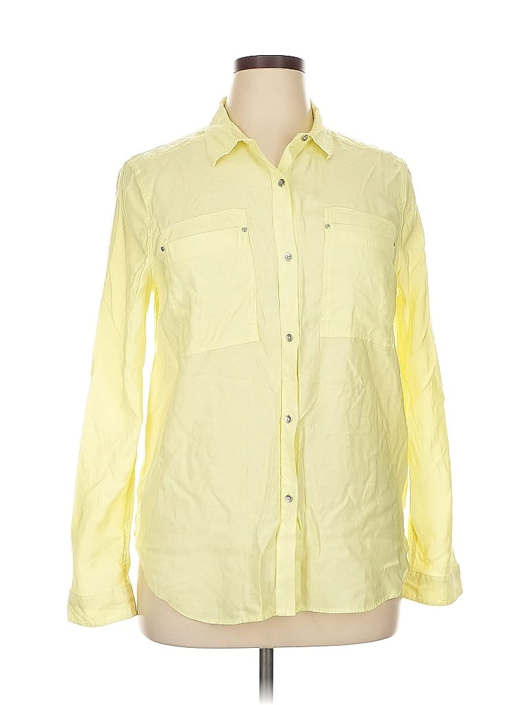 Pre-owned Calvin Klein Jeans Est.1978 Calvin Klein Jeans Long Sleeve Button Down Shirt In Yellow