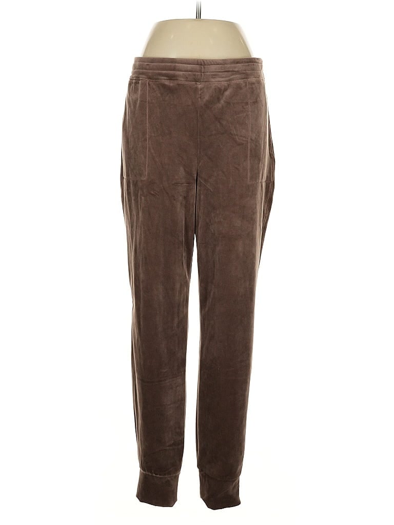 Pre-owned Boston Proper Velour Pants In Brown