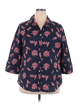 Foxcroft 3/4 Sleeve Button Down Shirt