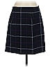 Banana Republic Plaid Black Blue Formal Skirt Size 4 - photo 2