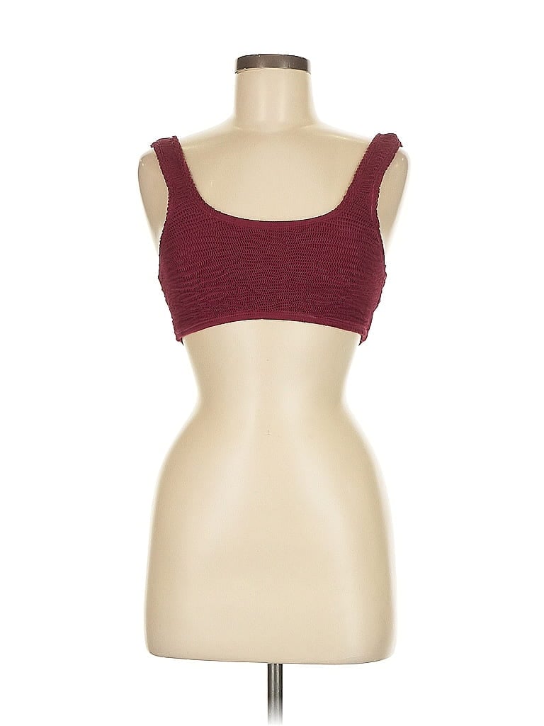 Pre-owned Vitality Sports Bra In Burgundy