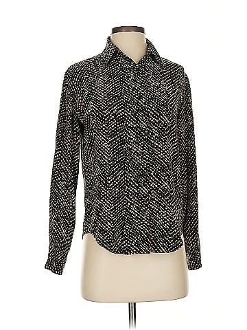 Magaschoni Long Sleeve Silk Top (view 1)