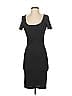 H&M Solid Black Casual Dress Size S - photo 1