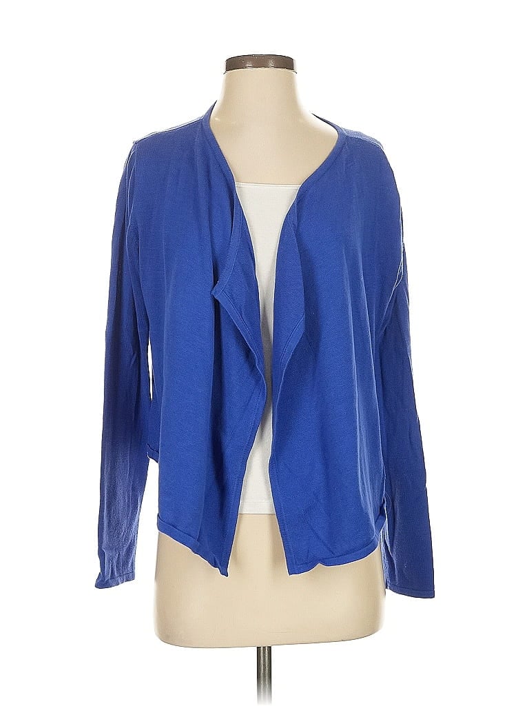 Pre-owned Susan Graver Cardigan Sweater In Blue