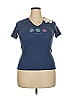 Life Is Good Floral Blue Short Sleeve T-Shirt Size 18 - photo 1