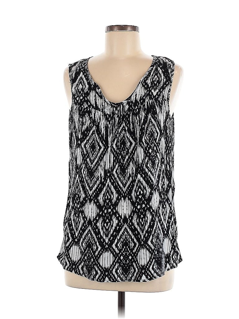 Pre-owned Como Vintage Sleeveless Blouse In Black