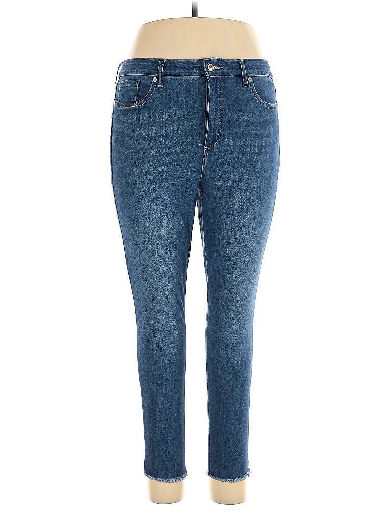 Sofia by Sofia Vergara Solid Blue Jeans Size 14 - photo 1