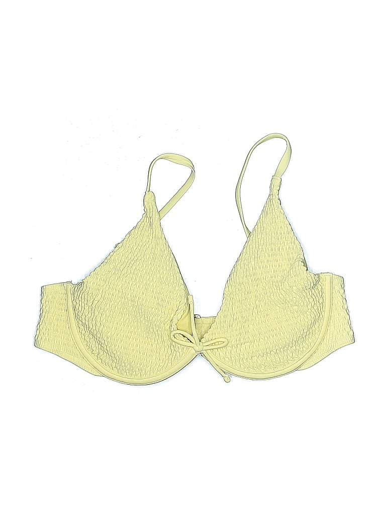 Pre-owned Hollister Swimsuit Top Yellow Swimwear