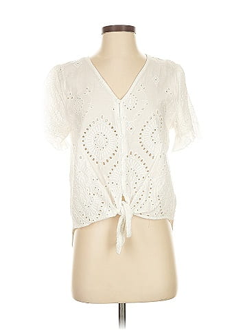 Main Strip Short Sleeve Blouse (view 1)