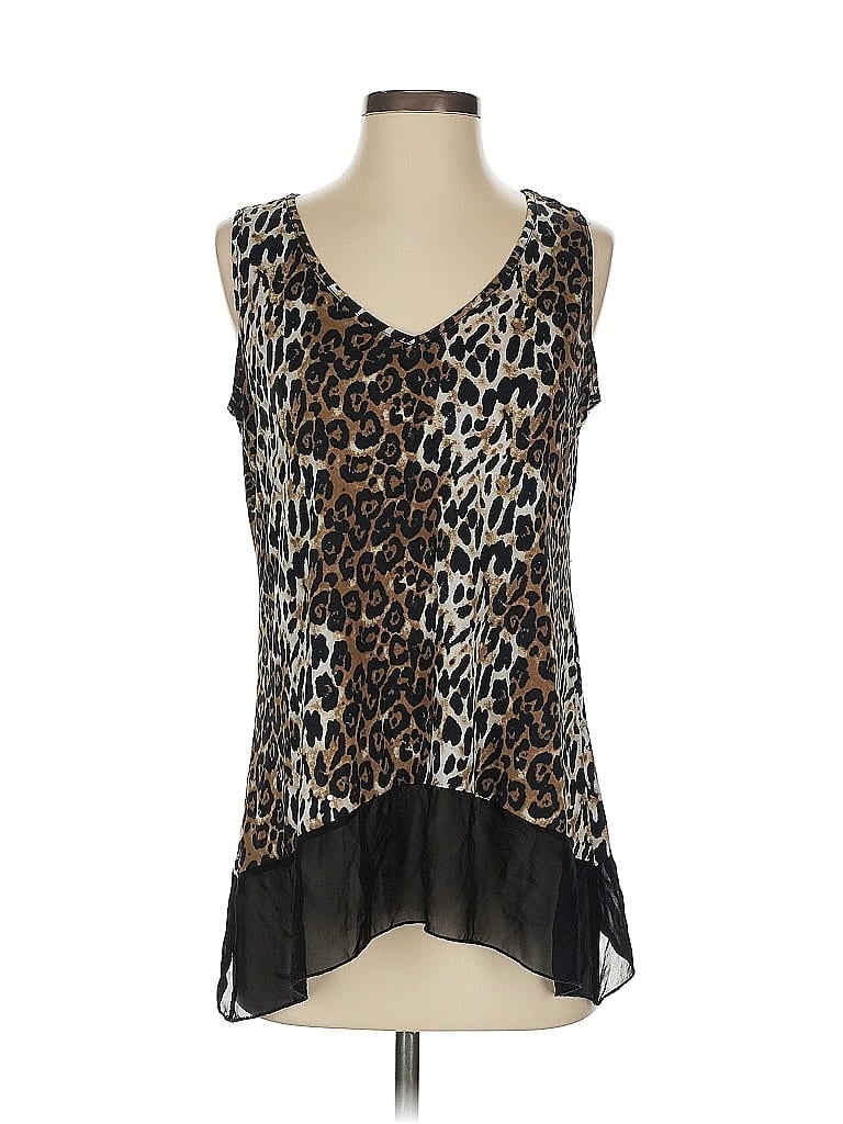 Pre-owned Brittany Black Sleeveless Blouse In Black