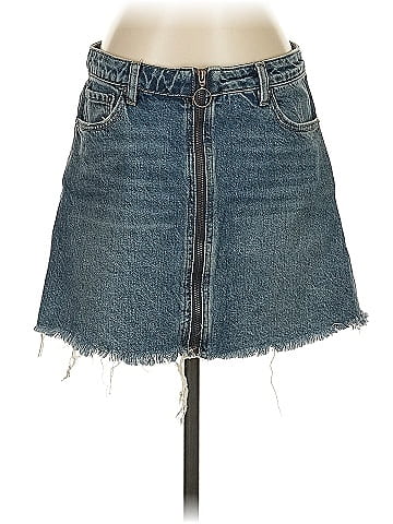 We the Free Denim Skirt (view 1)