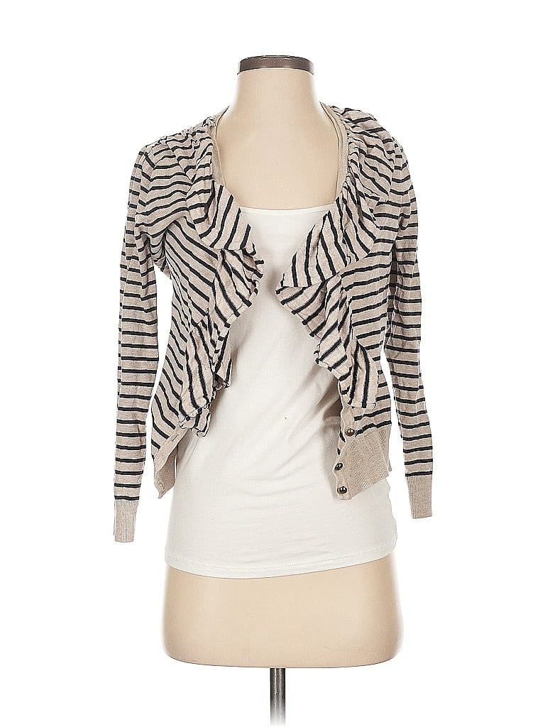 Pre-owned Club Monaco Cardigan Sweater In White