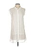 BCBGeneration Ivory Sleeveless Button-Down Shirt Size XXS - photo 1