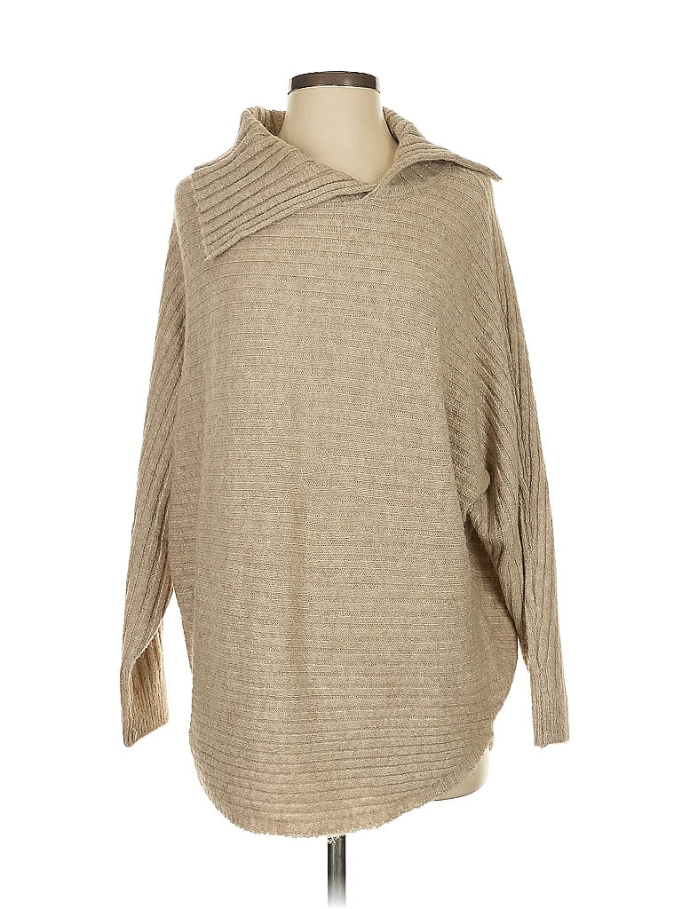 Pre-owned Max Studio Poncho In Brown