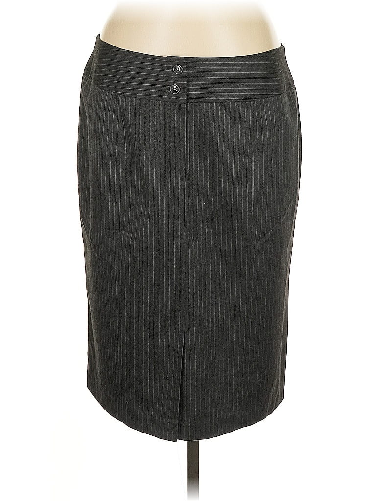 Pre-owned H&m Formal Skirt In Gray