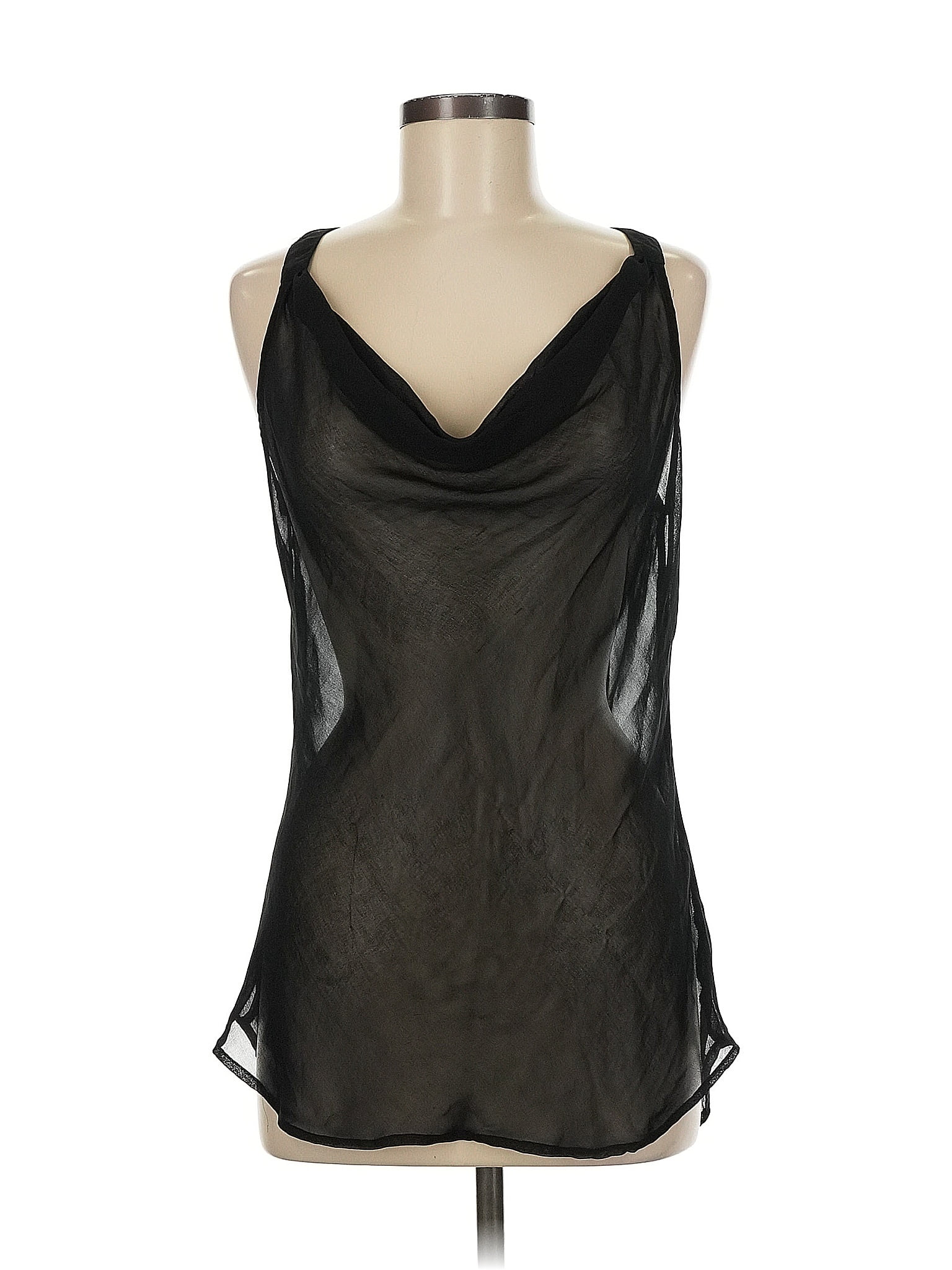 Lavender Brown Black Sleeveless Blouse Size M