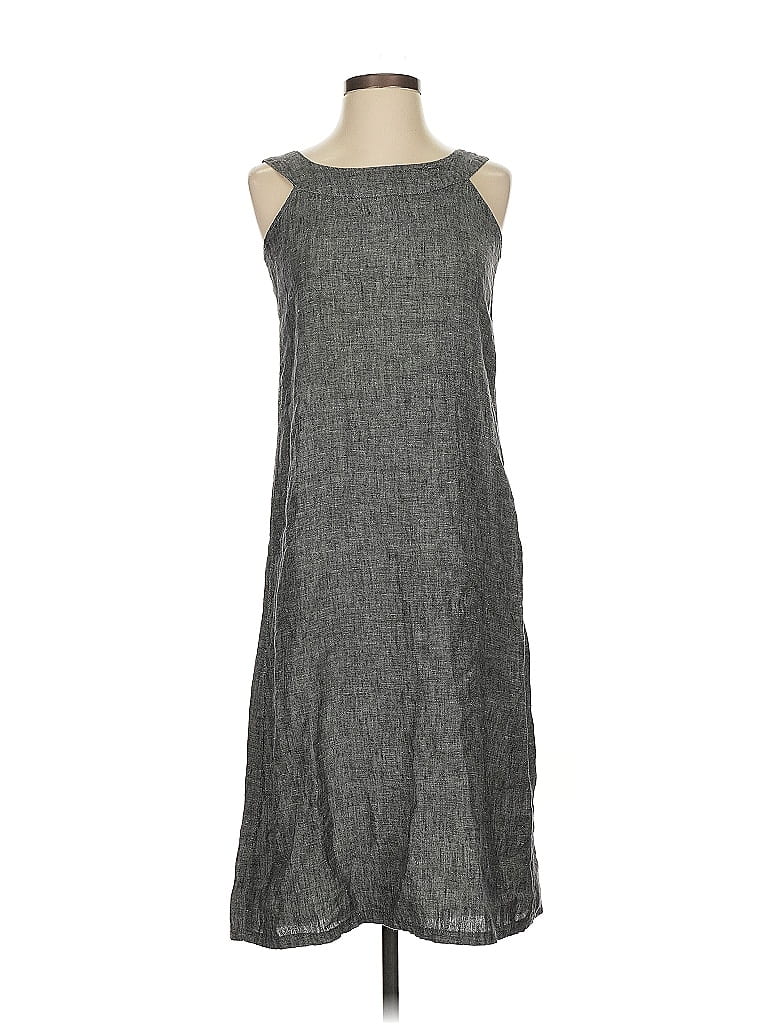 Flax Solid Gray Casual Dress Size 26 (3G) - photo 1