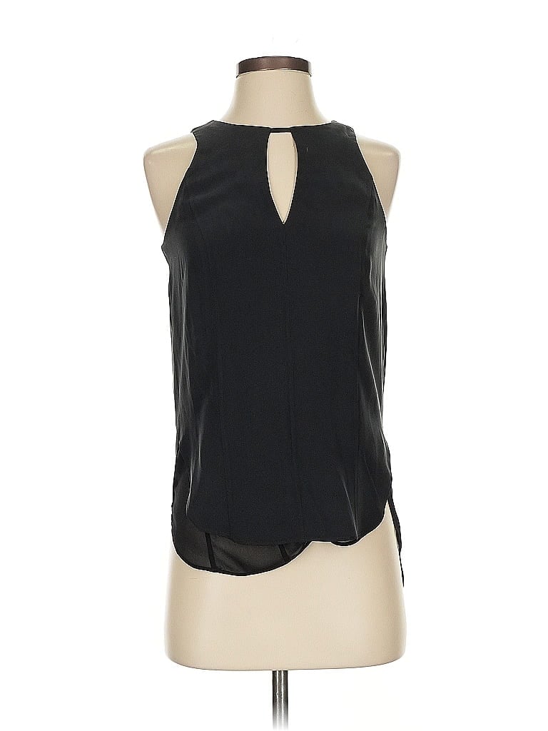 Pre-owned Rag & Bone Sleeveless Silk Top Black Halter Neckline Tops