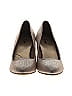 Fioni Metallic Silver Tan Heels Size 8 1/2 - photo 2