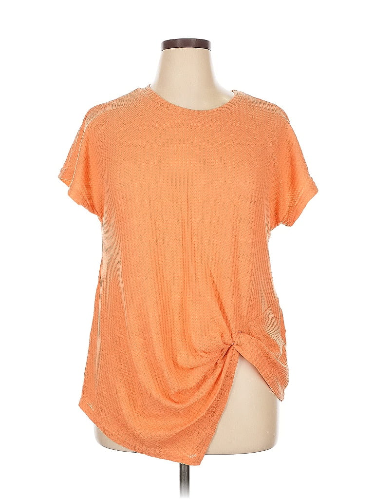 Pre-owned Shein Curve Short Sleeve T-shirt In Orange
