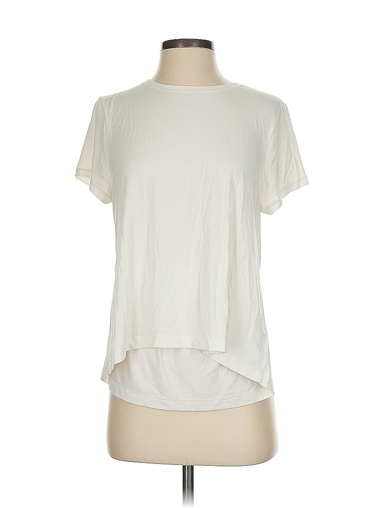Pre-owned Athleta Short Sleeve T-shirt In White