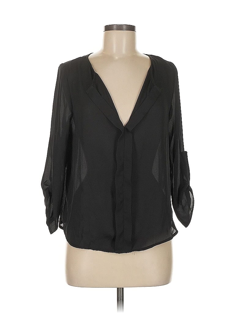 Pre-owned Love Culture 3/4 Sleeve Blouse In Black