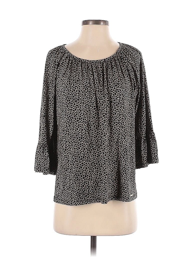 Pre-owned Michael Michael Kors 3/4 Sleeve Blouse In Black