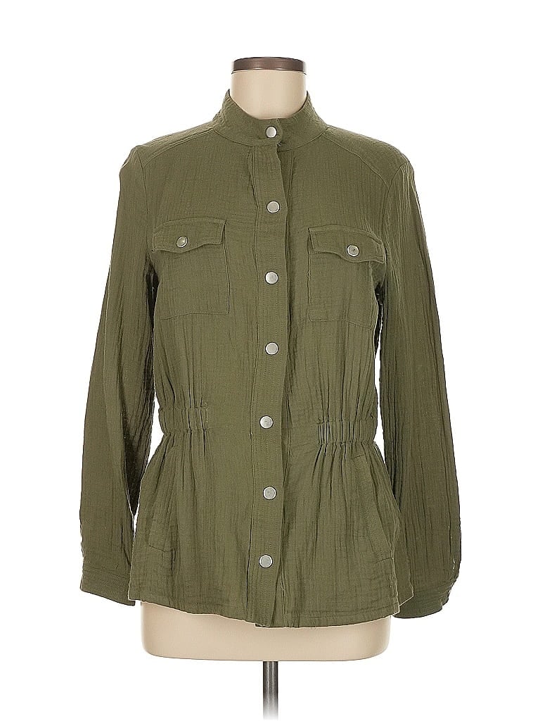 Pre-owned Jack By Bb Dakota Long Sleeve Button Down Shirt In Green