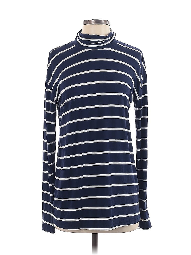 Pre-owned A Pea In The Pod Long Sleeve Turtleneck In Blue