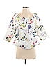 Tanya Taylor White 3/4 Sleeve Blouse Size 2 - photo 1