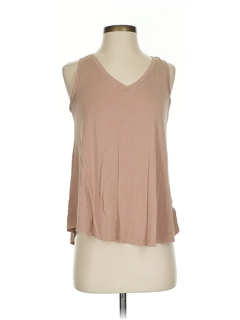 Pre-owned Time And Tru Sleeveless T-shirt In Brown