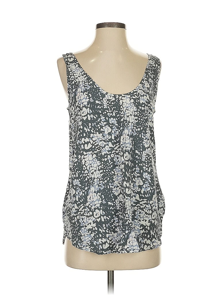 Pre-owned Soft Joie Sleeveless Top Silver Animal Print Pattern Scoop Neck Tops