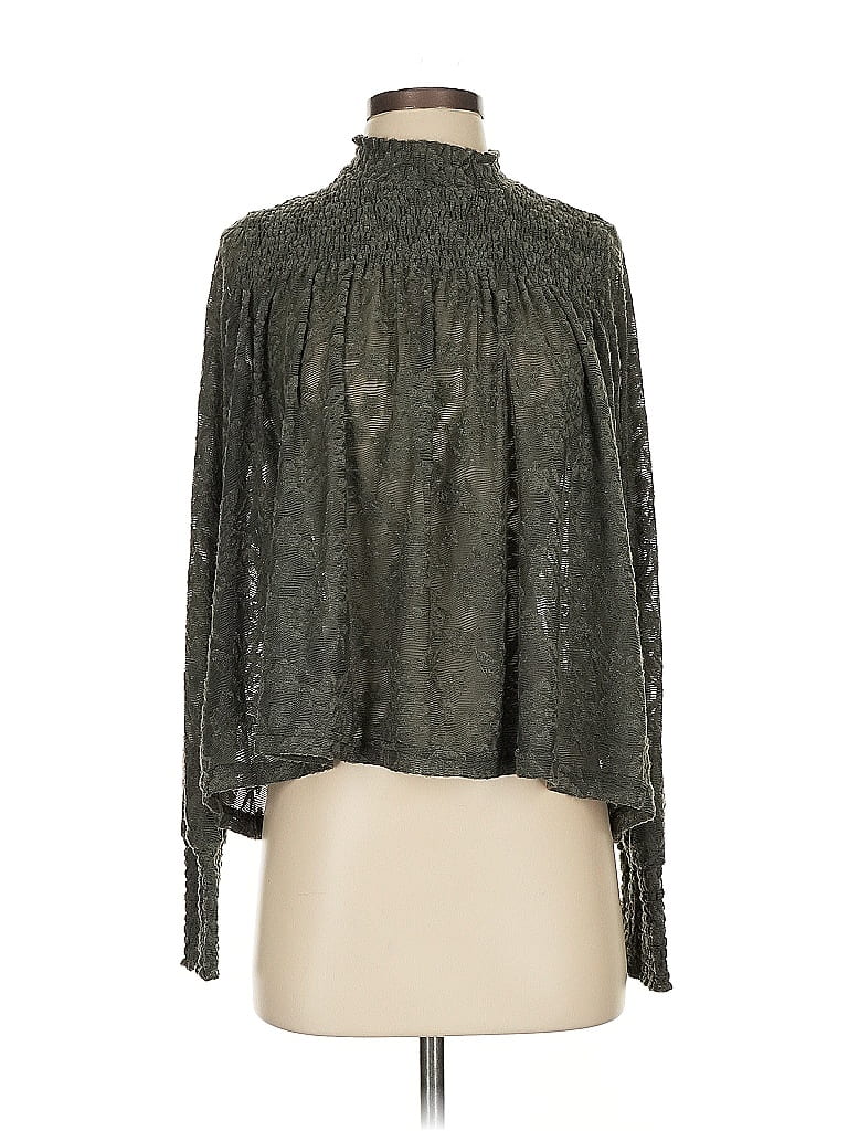 Pre-owned Deletta Long Sleeve Blouse In Green