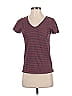 Nixon 100% Cotton Stripes Burgundy Short Sleeve T-Shirt Size XS - photo 1