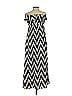 Peach Love Cream California 100% Polyester Chevron-herringbone Ivory Blue Casual Dress Size S - photo 2