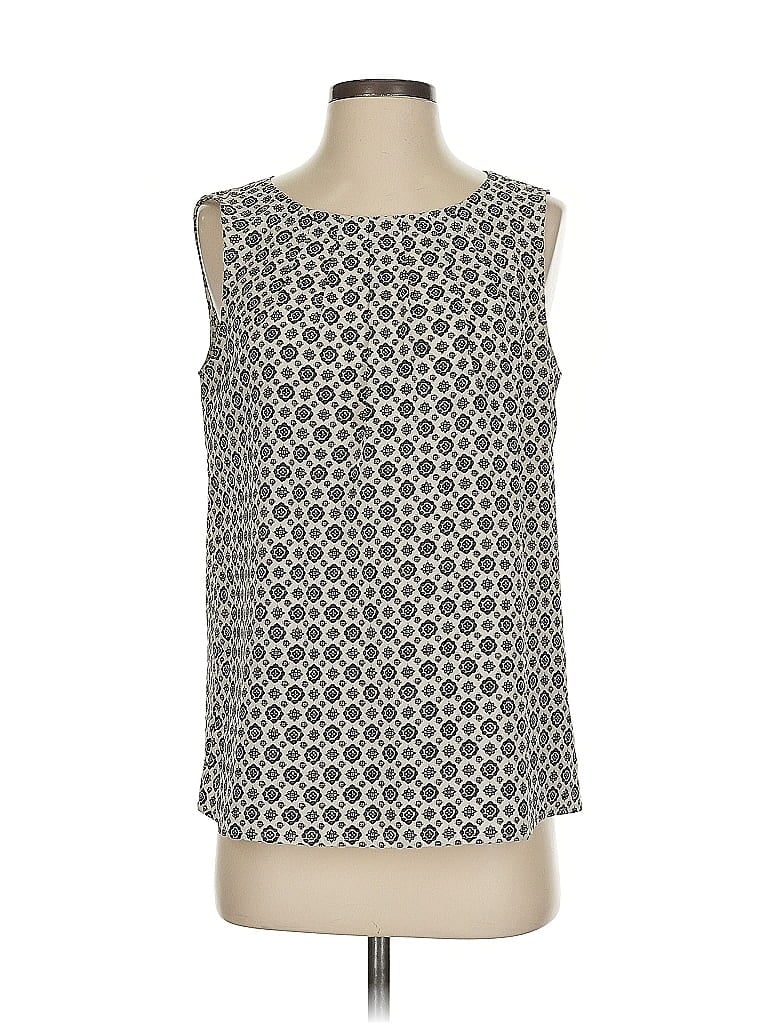 Pre-owned Ann Taylor Loft Outlet Sleeveless Blouse In Gray