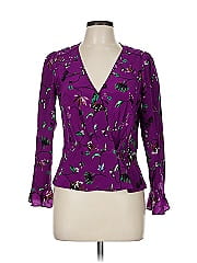 Tanya Taylor Long Sleeve Silk Top