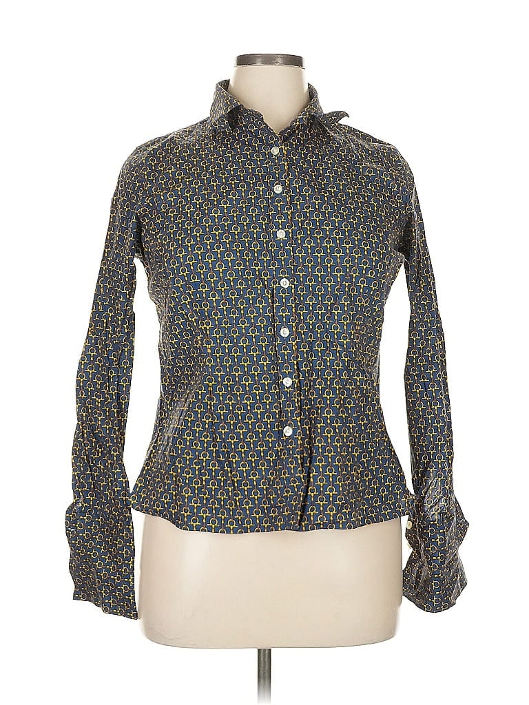 Click to view more detailed imagery on our partner's website Pre-owned Lands' End Long Sleeve Button Down Shirt In Gray