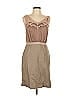 Ann Taylor LOFT 100% Polyester Tan Casual Dress Size 10 - photo 1