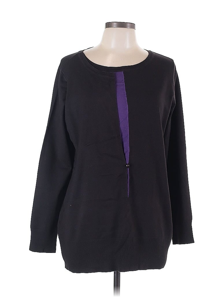 Pre-owned Whisper Knit By Louis Dell'olio Pullover Sweater In Black