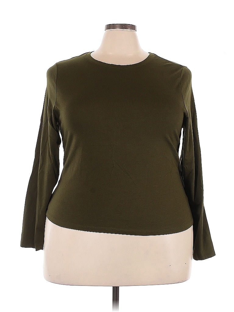 Pre-owned Old Navy Long Sleeve T-shirt In Green