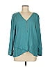 Karen Kane 100% Rayon Teal Long Sleeve Blouse Size M - photo 1