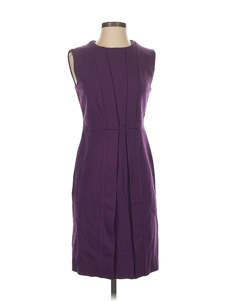 Magaschoni Solid Purple Cocktail Dress Size 4 - photo 1