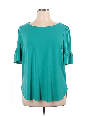Green Envelope Short Sleeve Top (view 1)